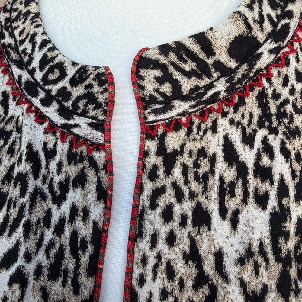 Marc Cain Luxury Leopard Knit Jacket | Cashmere Blend | EU 38 - Picture 4 of 5